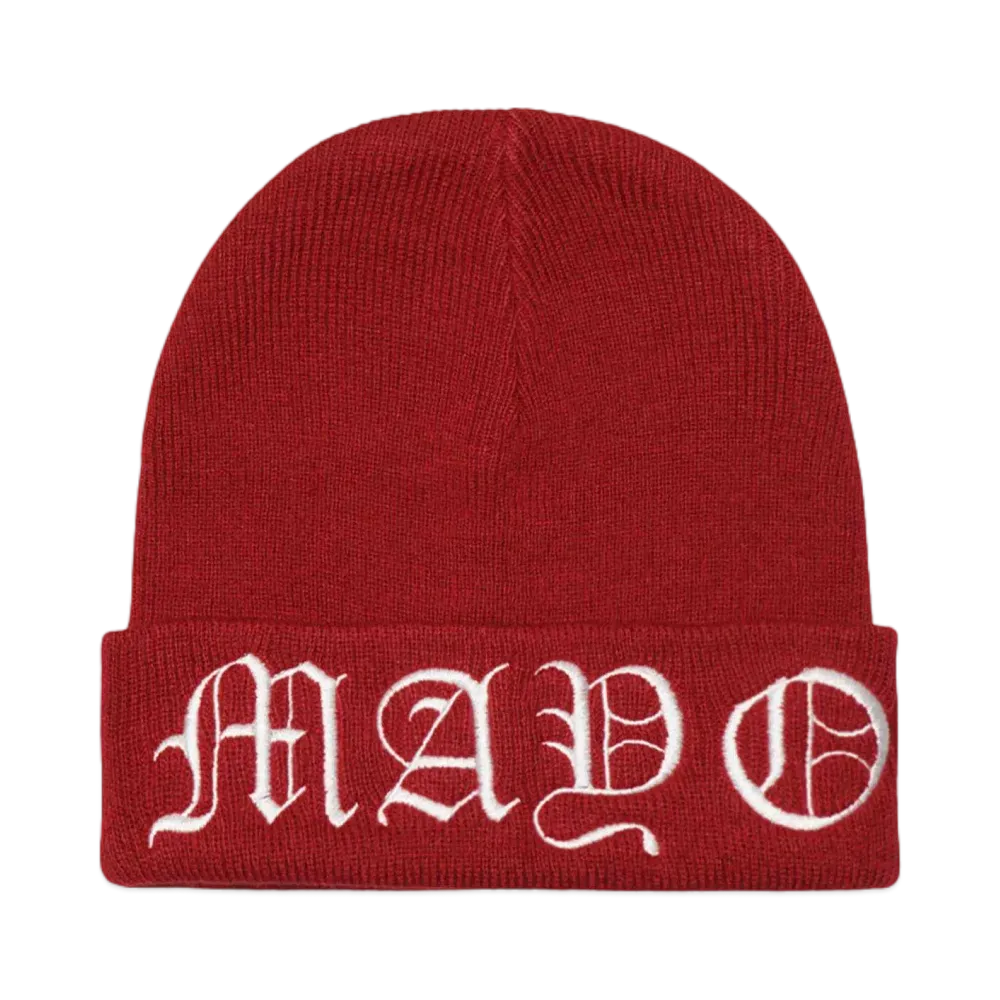 MAYO MAYO LOGO EMBROIDERY KNIT CAP "RED"