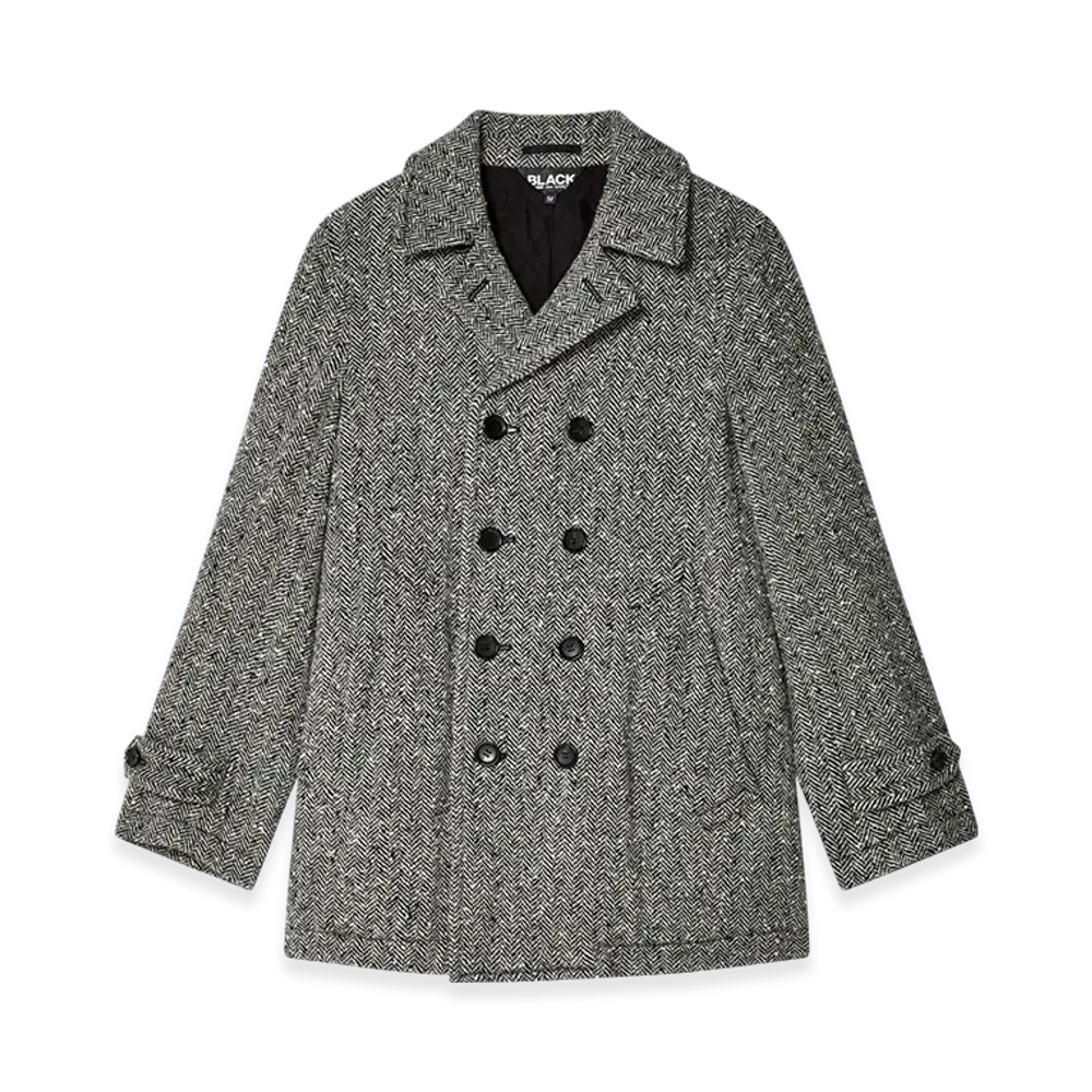 BLACK COMME des GARCONS Herringbone Coat "Black"