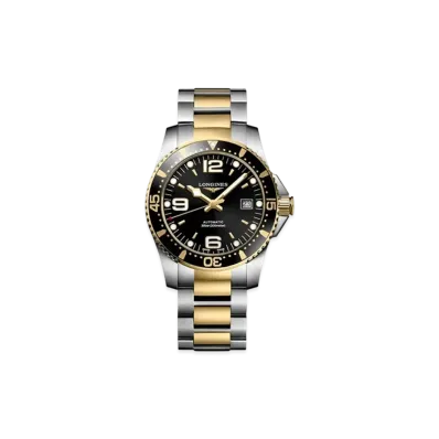 Longines Hydro Conquest 41.00mm "Black Sun Ray/Stainless Steel/Yellow" L3.742.3.56.7