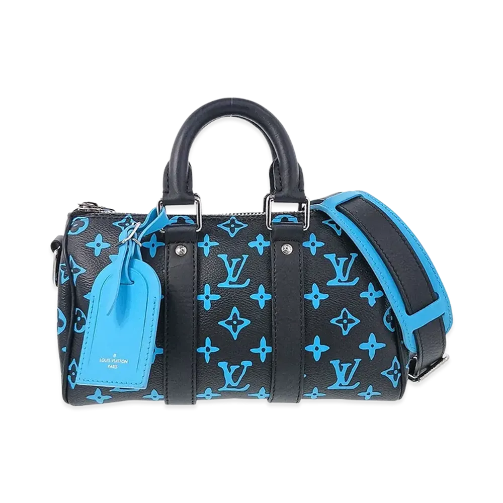 Louis Vuitton Keepall Bandouliere 25 Monogram Playground "Black/Blue"