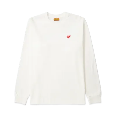 HUMAN MADE Heart Badge L/S T-Shirt "White"