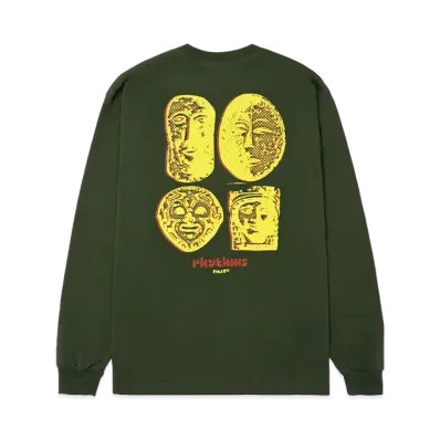 HUF Fall 24 Rhythms Long Sleeve Tee "Hunter Green"