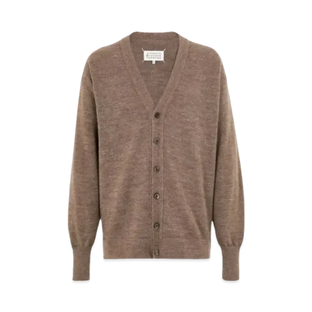 Maison Margiela Elbow Patch Cardigan "Brown"