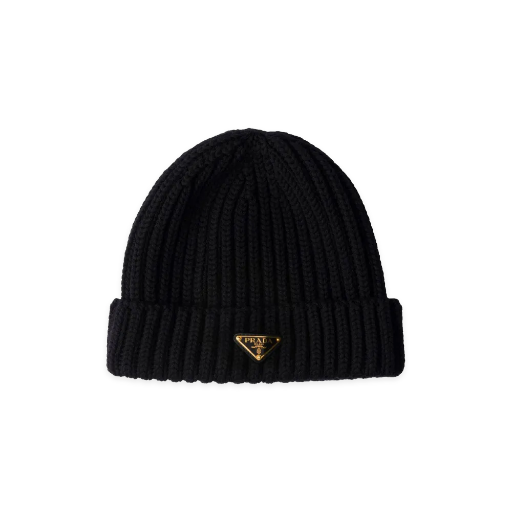 PRADA Women's Wool Beanie Hat "Black"