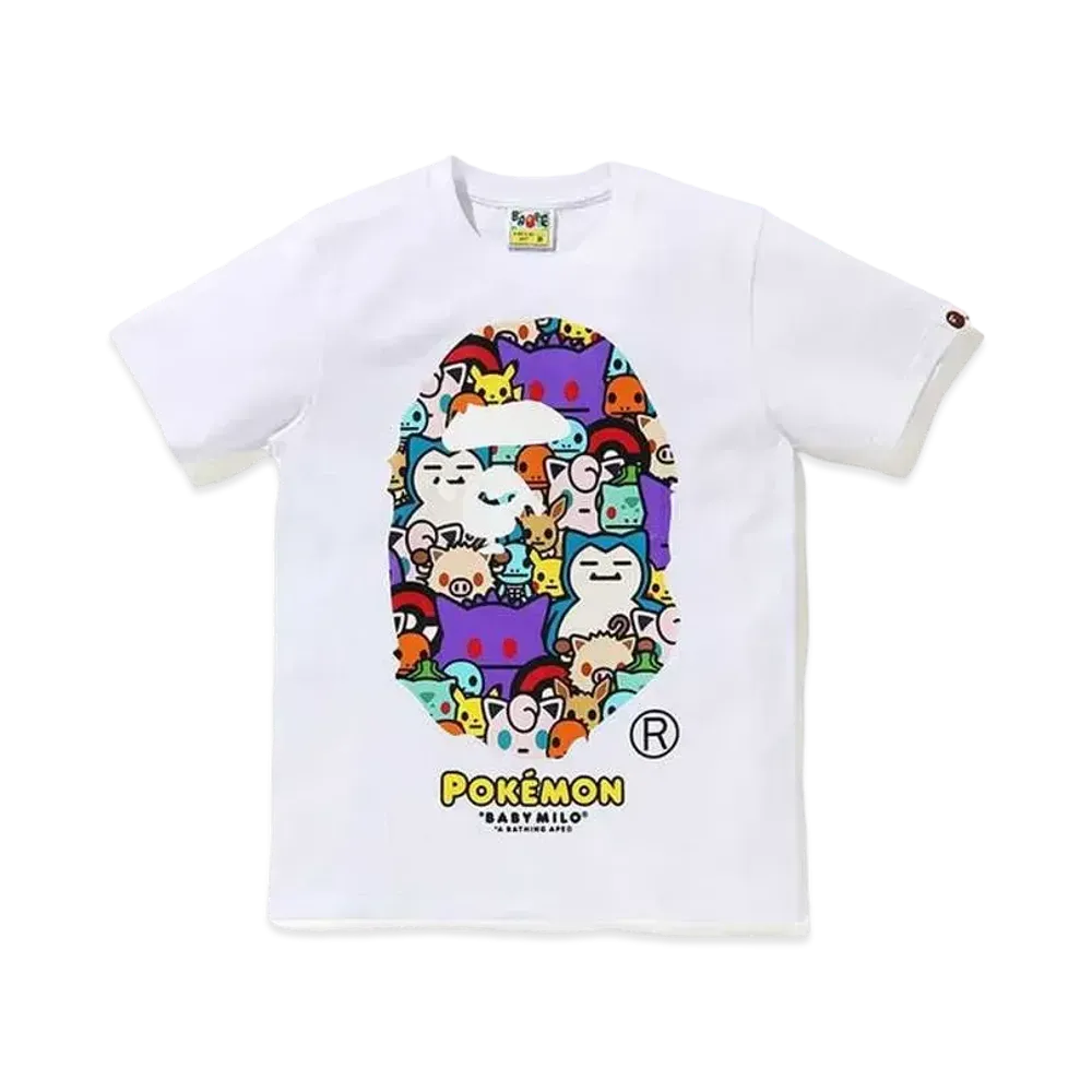 A BATHING APE / Pokemon Ladies Ape Head Tee #5 "White"