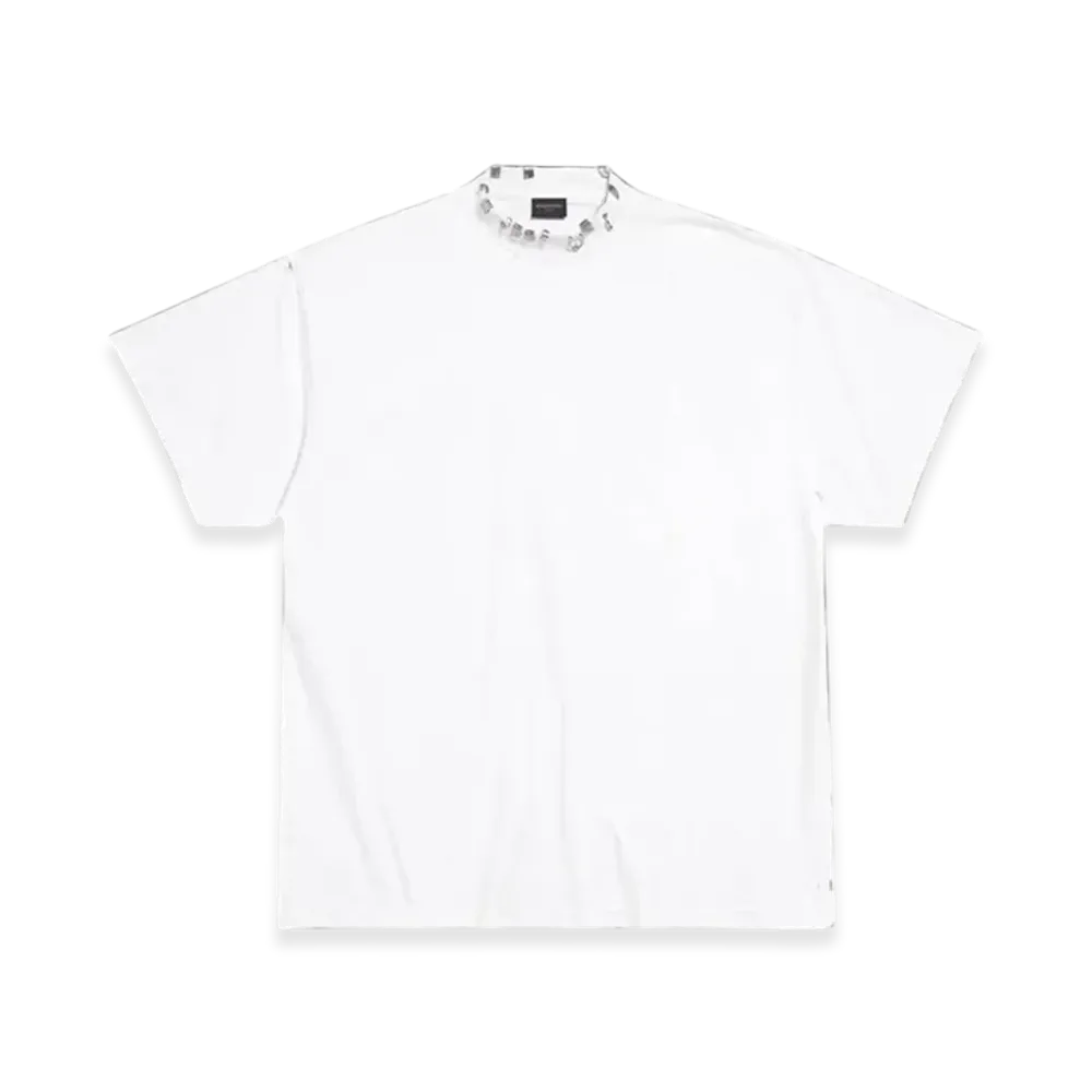 BALENCIAGA Pierced Oversized T-Shirt "White"