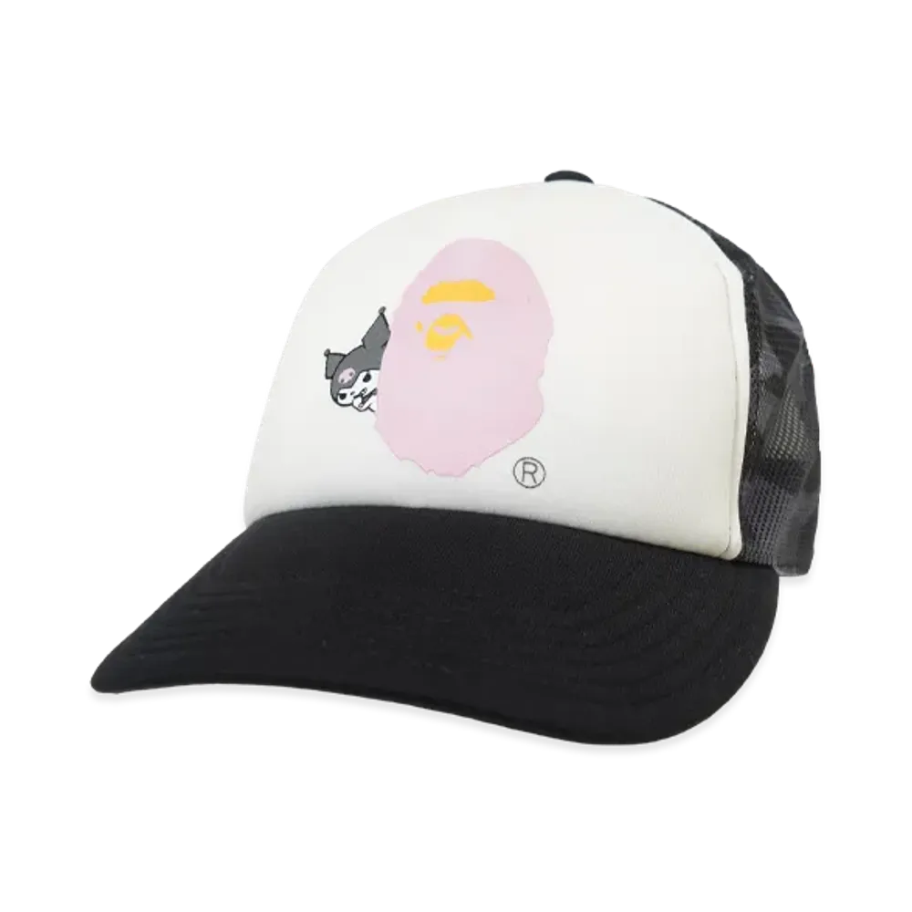 A BATHING APE x Kuromi Ladies ABC Camo Mesh Cap "Black"