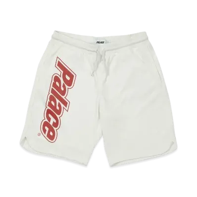 PALACE LOWERCASE FONT SHORTS "White"