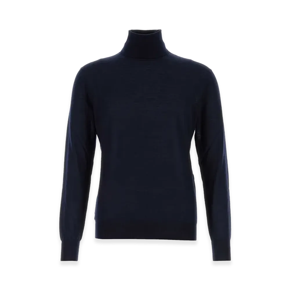 Saint Laurent Navy Blue Cashmere Blend Sweater "Blue"