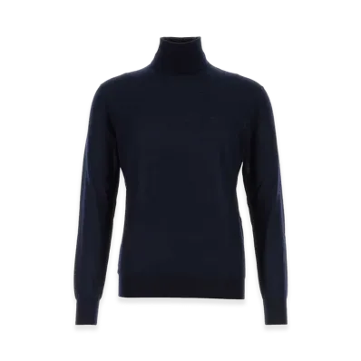 Saint Laurent Navy Blue Cashmere Blend Sweater "Blue"