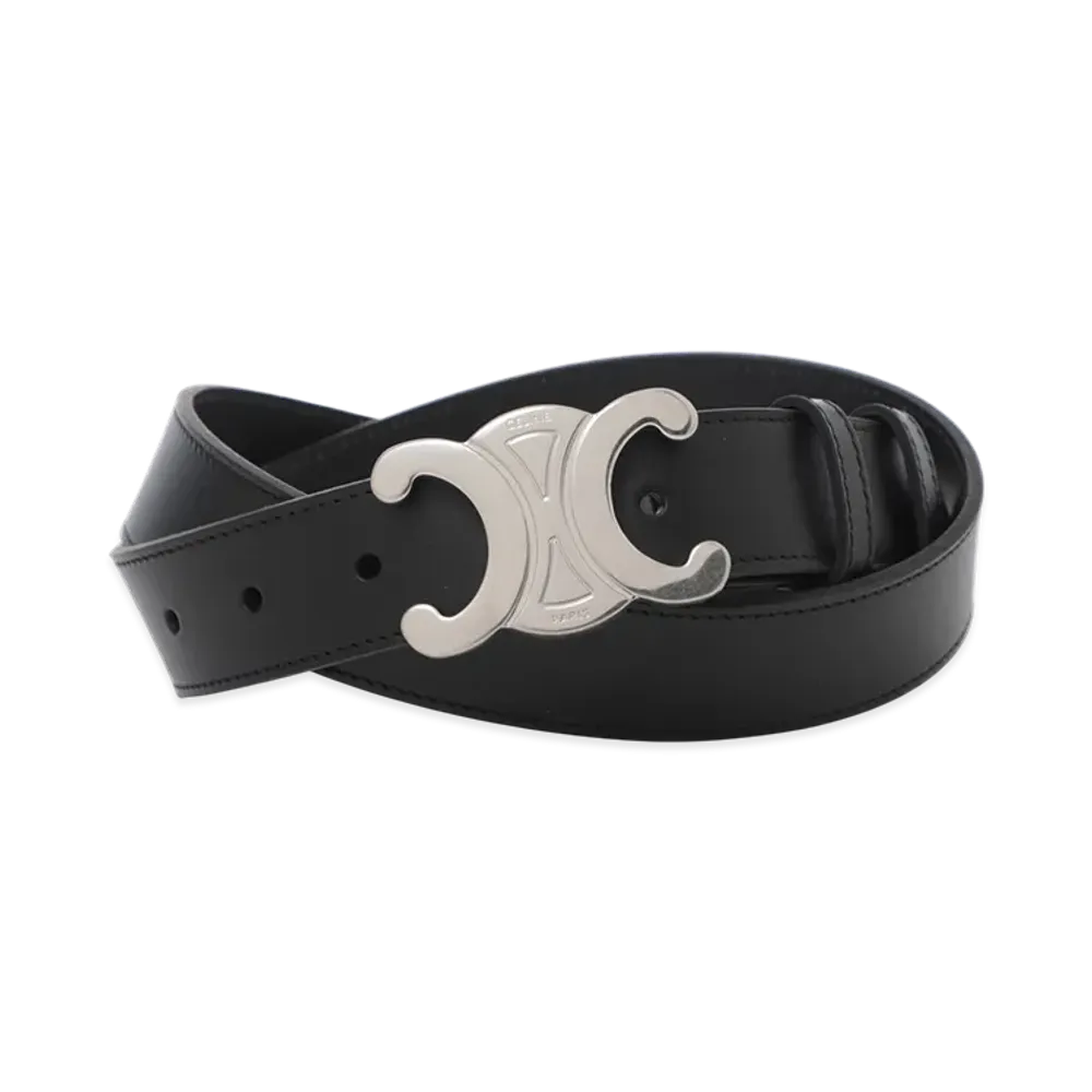 CELINE Large Triomphe Belt "Black"