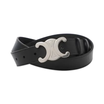 CELINE Large Triomphe Belt "Black"