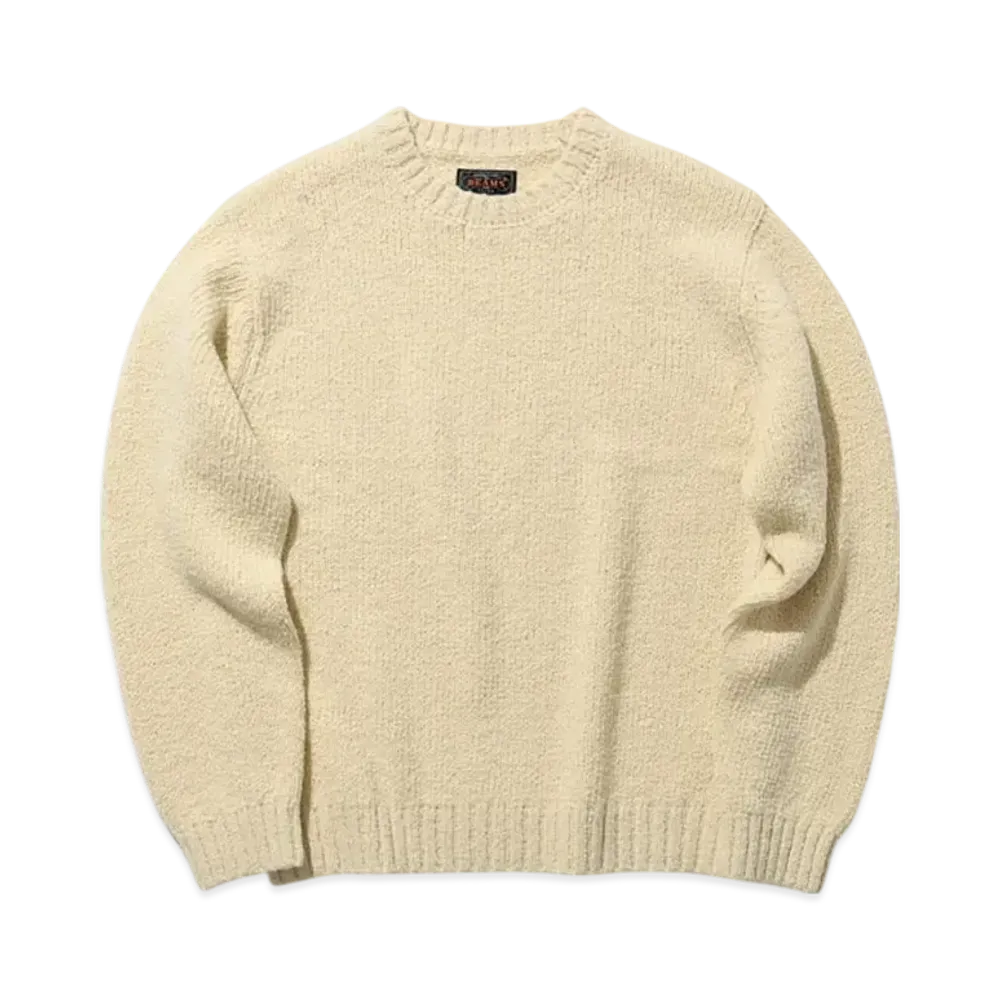 BEAMS Crew Corkscrew Yarn 3G "OffWhite"