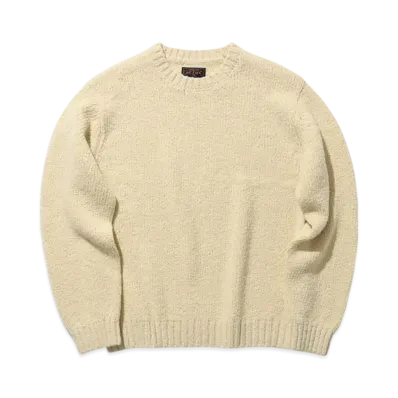 BEAMS Crew Corkscrew Yarn 3G "OffWhite"