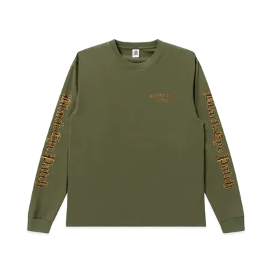 Black Eye Patch Blackletter L/S Tee "Olive"