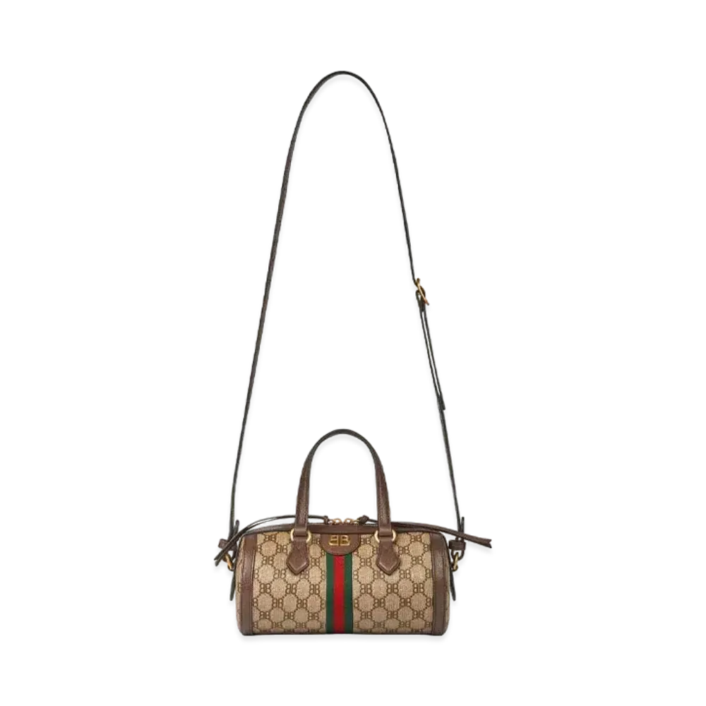 GUCCI x BALENCIAGA The Hacker Small Boston Bag Coating Canvas "Beige"