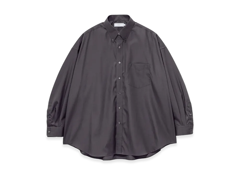 Graphpaper Easy Care Poplin L/S Oversized B.D Shirt "Gray"