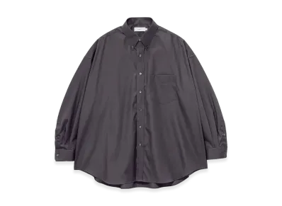 Graphpaper Easy Care Poplin L/S Oversized B.D Shirt "Gray"