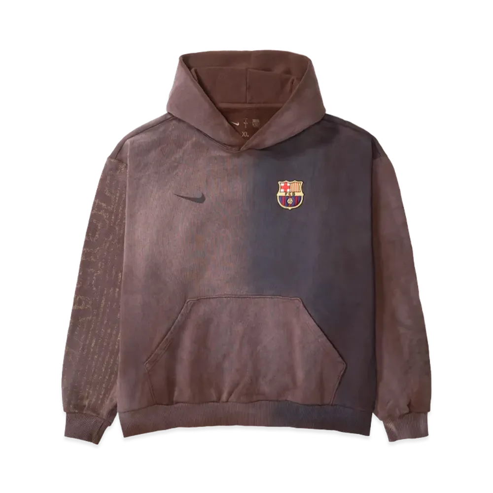 Travis Scott Cactus Jack x Nike x FC Barcelona Split-Dye Crest Hoodie "Brown"