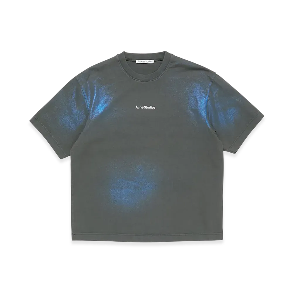 Acne Studios Logo Tee "Blue/Khaki"