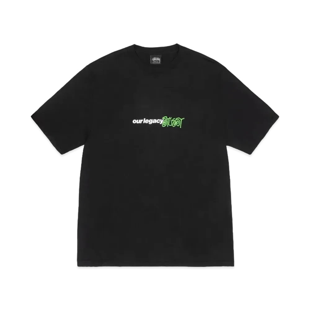 Stussy x OUR LEGACY Work Shop Sport Tee Pigment Dyed "Black"