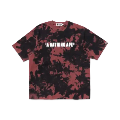 A BATHING APE Destroyed Bleach Logo Relaxed Fit Tee "Black"