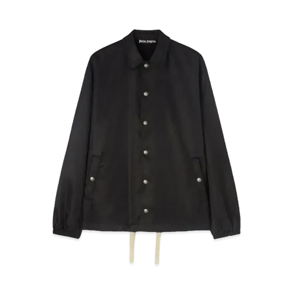 PALM ANGELS Hyper Monogram Coach Jacket "Black Mint"