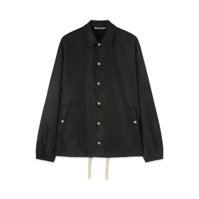 PALM ANGELS Hyper Monogram Coach Jacket "Black Mint"
