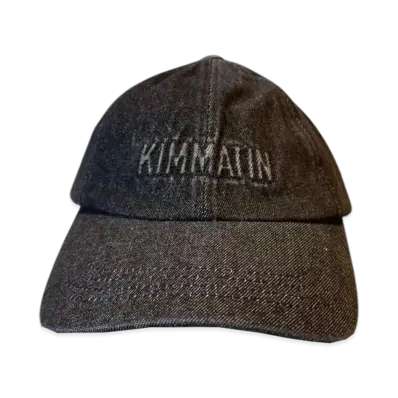 Matin Kim Logo Brush Denim Ball Cap "Black"