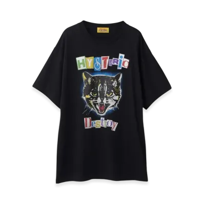 HYSTERIC GLAMOUR Cat Scratch Fever Oversized T-Shirt "Black"