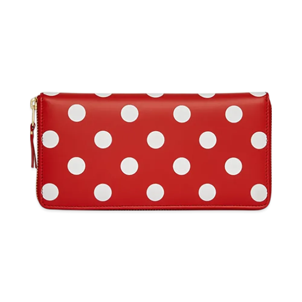 COMME des GARCONS Wallet Polka Dots Printed "Red"