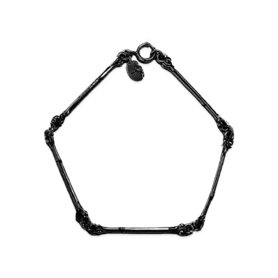 TAKAHIROMIYASHITATheSoloist. skeleton bone bracelet.-M- "black"