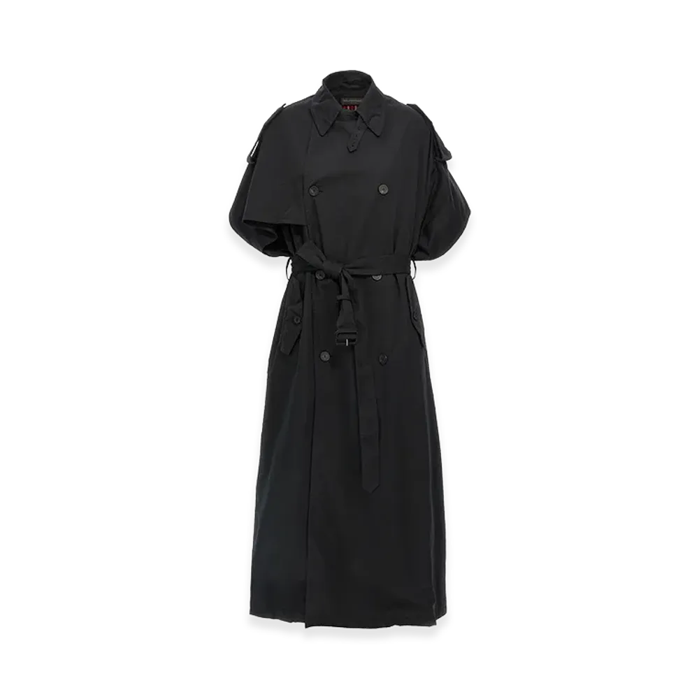 BALENCIAGA Women's Stole Trench Coat "Black"
