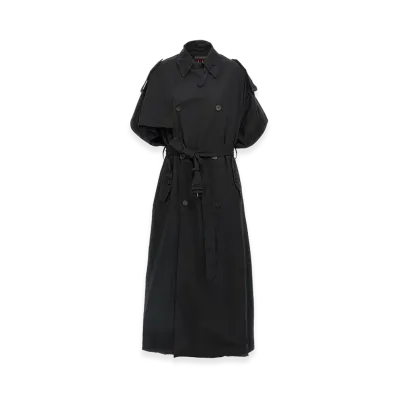 BALENCIAGA Women's Stole Trench Coat "Black"