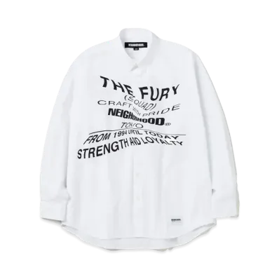 NEIGHBORHOOD Distortion Print Shirt LS "White"