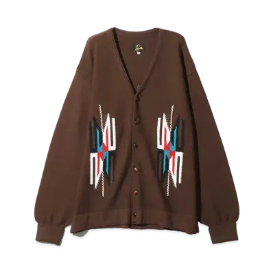 Needles V Neck Cardigan - Chimayo "Brown"