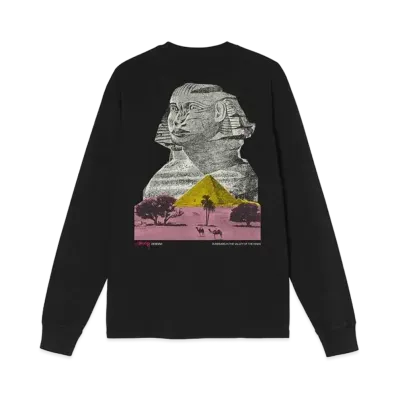 Stussy SPHINX PIGMENT DYED LS TEE "Black"
