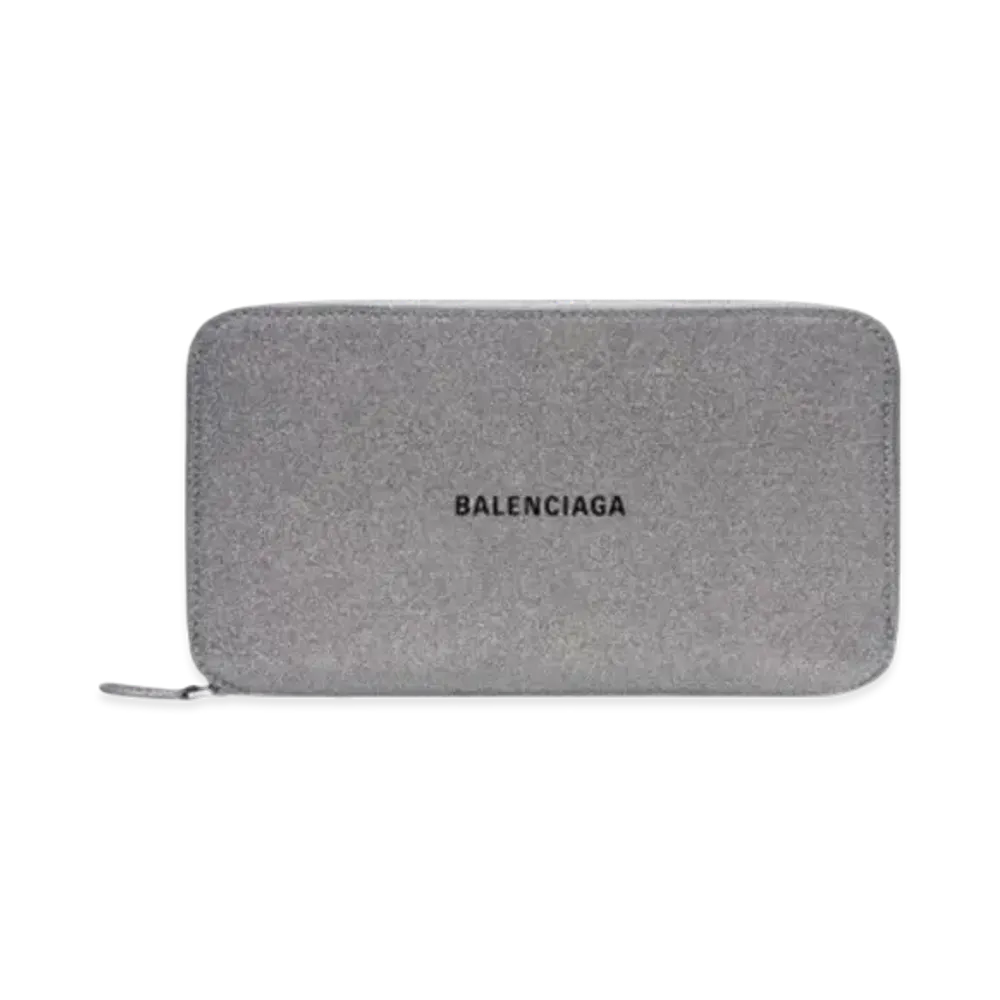 BALENCIAGA Glitter Material Cash Continental "Gray"