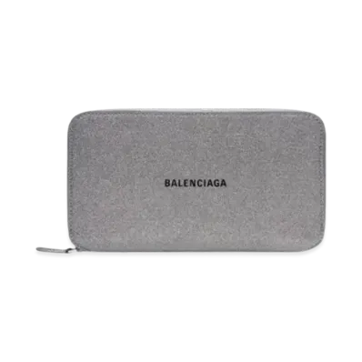BALENCIAGA Glitter Material Cash Continental "Gray"
