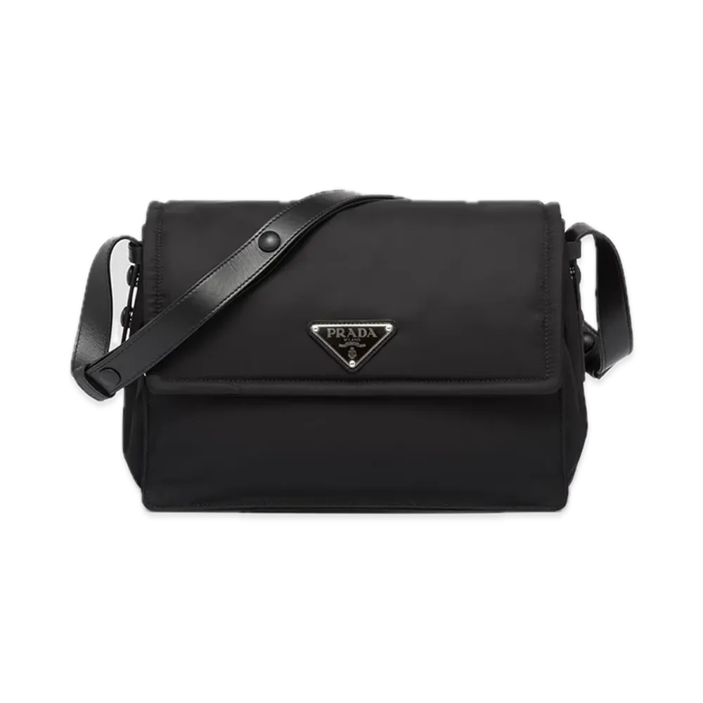 PRADA Medium Padded Re-Nylon Shoulder Bag "Black"