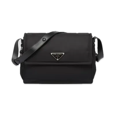 PRADA Medium Padded Re-Nylon Shoulder Bag "Black"