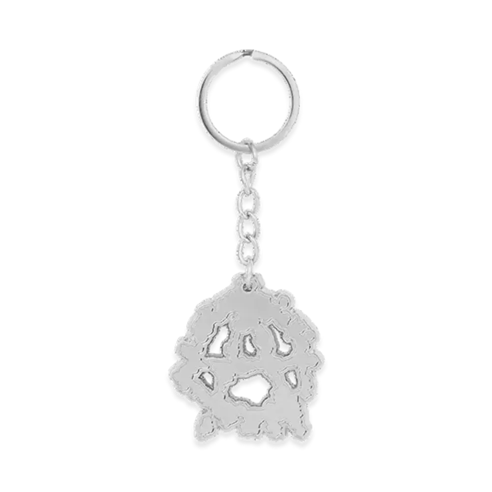 DENIM TEARS Anarchy Wreath Keychain "Silver"