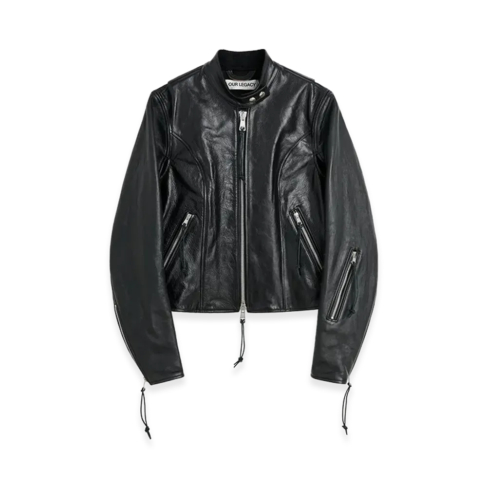 OUR LEGACY Women's Yokai Jacket "Whisker Black Buffed Lambskin"