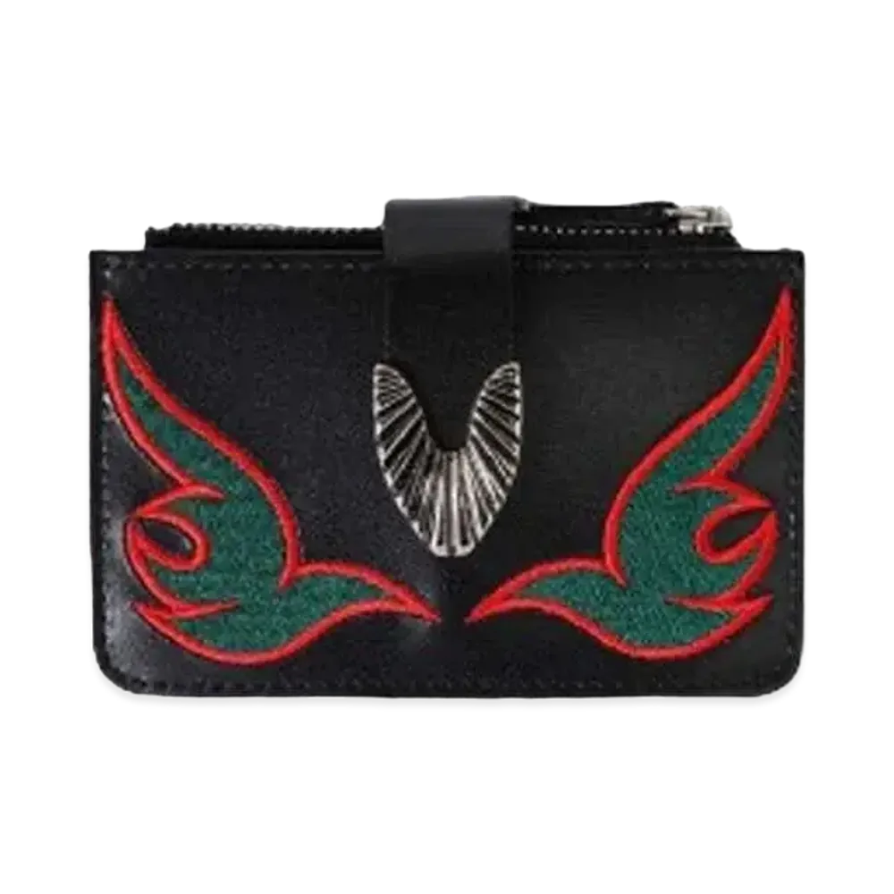 TOGA VIRILIS Western leather wallet small "BLACK"