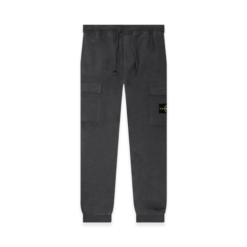Stone Island 64720 Cotton Fleece Garment Dyed Cargo Pants - 22FW "Charcoal"