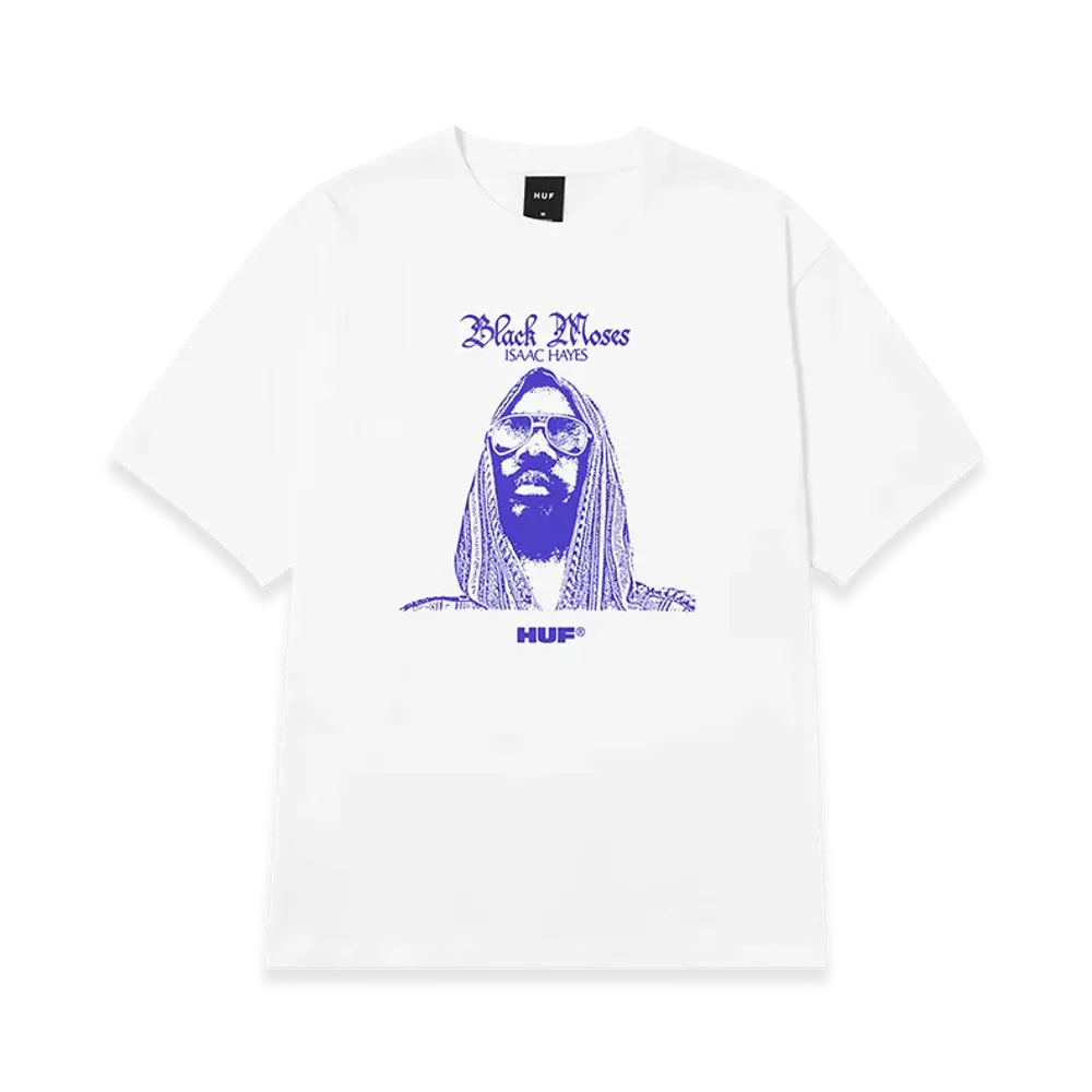 HUF x Isaac Hayes Black Moses Heavyweight Tee "White"