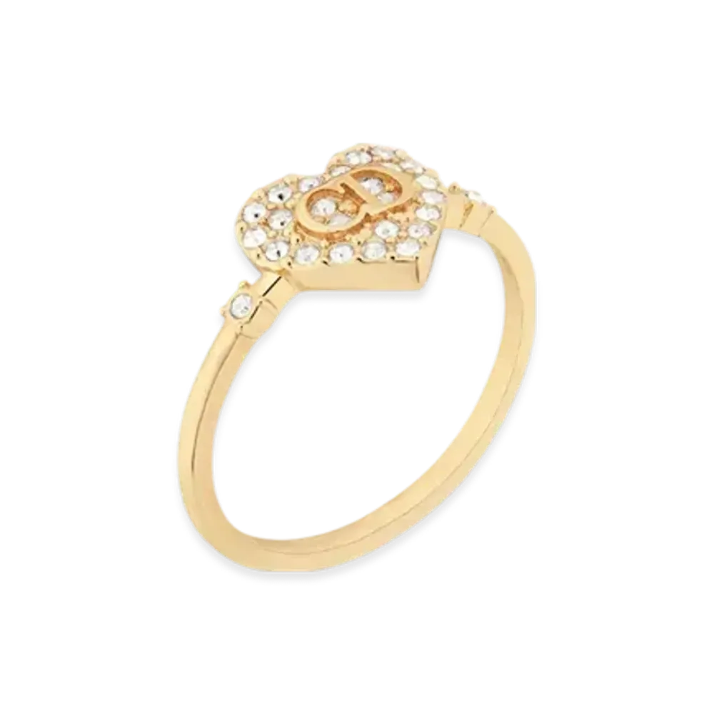 Dior Clair D Lune Ring Metal and Crystals "Gold/Silver"