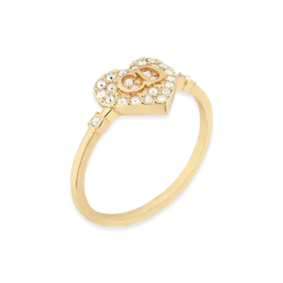 Dior Clair D Lune Ring Metal and Crystals "Gold/Silver"