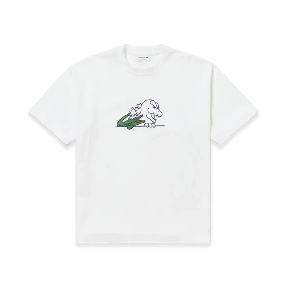 LACOSTE x Godzilla 2.0 Godzilla Head Tee "White"