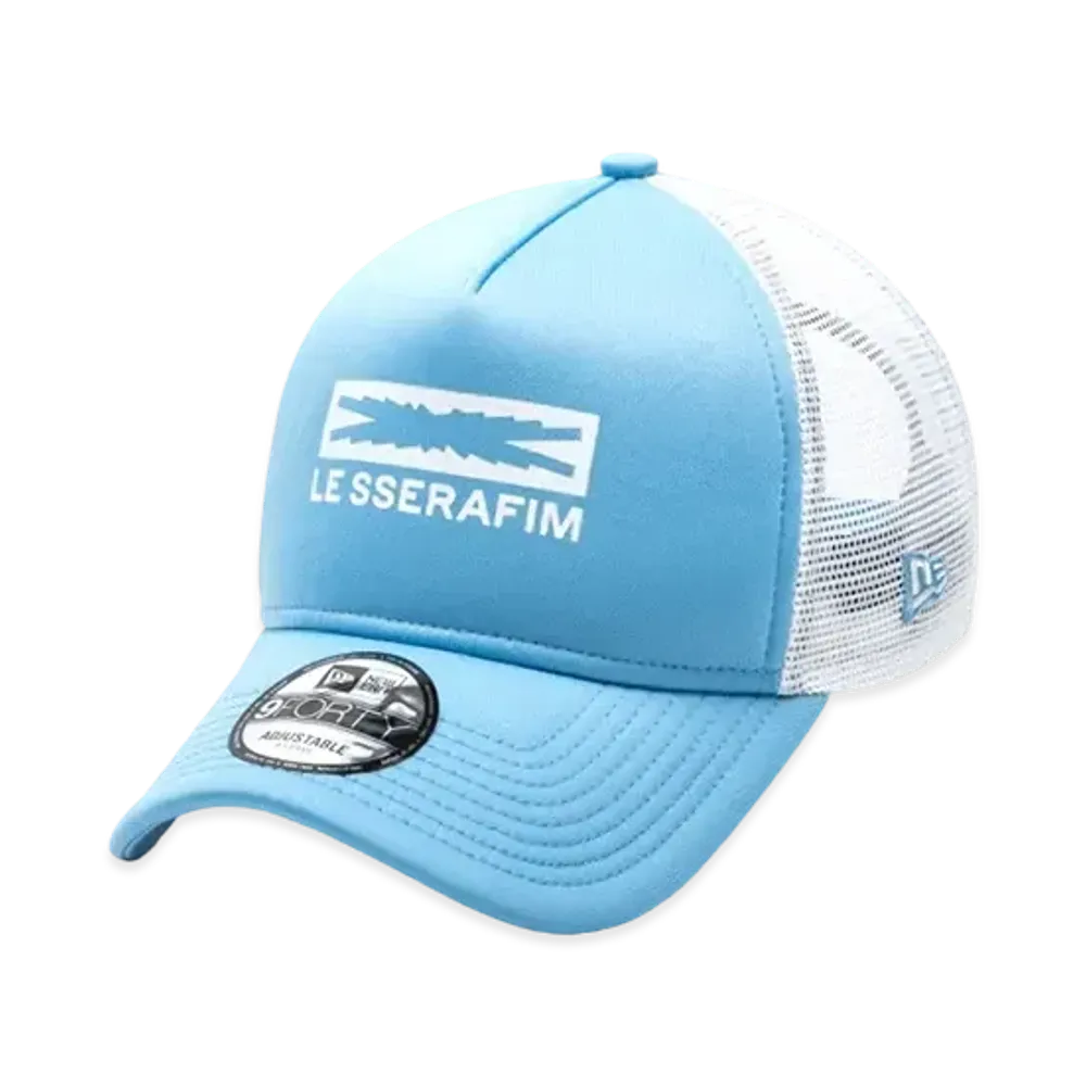 NEW ERA x LE SSERAFIM Trucker Cap 9FORTY A-Frame "Sky Blue"